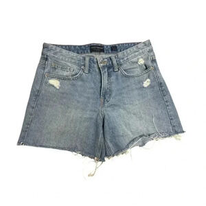 Lucky Brand Women's Boyfriend Distressed Denim Shorts Size 6 Blue